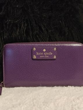 kate spade New York Purple Zip-Around Wallet